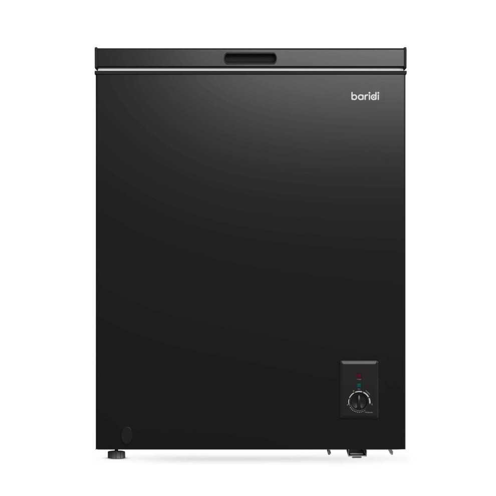 Dellonda Baridi Freestanding Chest Freezer, 142L, Garage And Outbuilding Safe, Adj. Thermostat, Black - Dh152