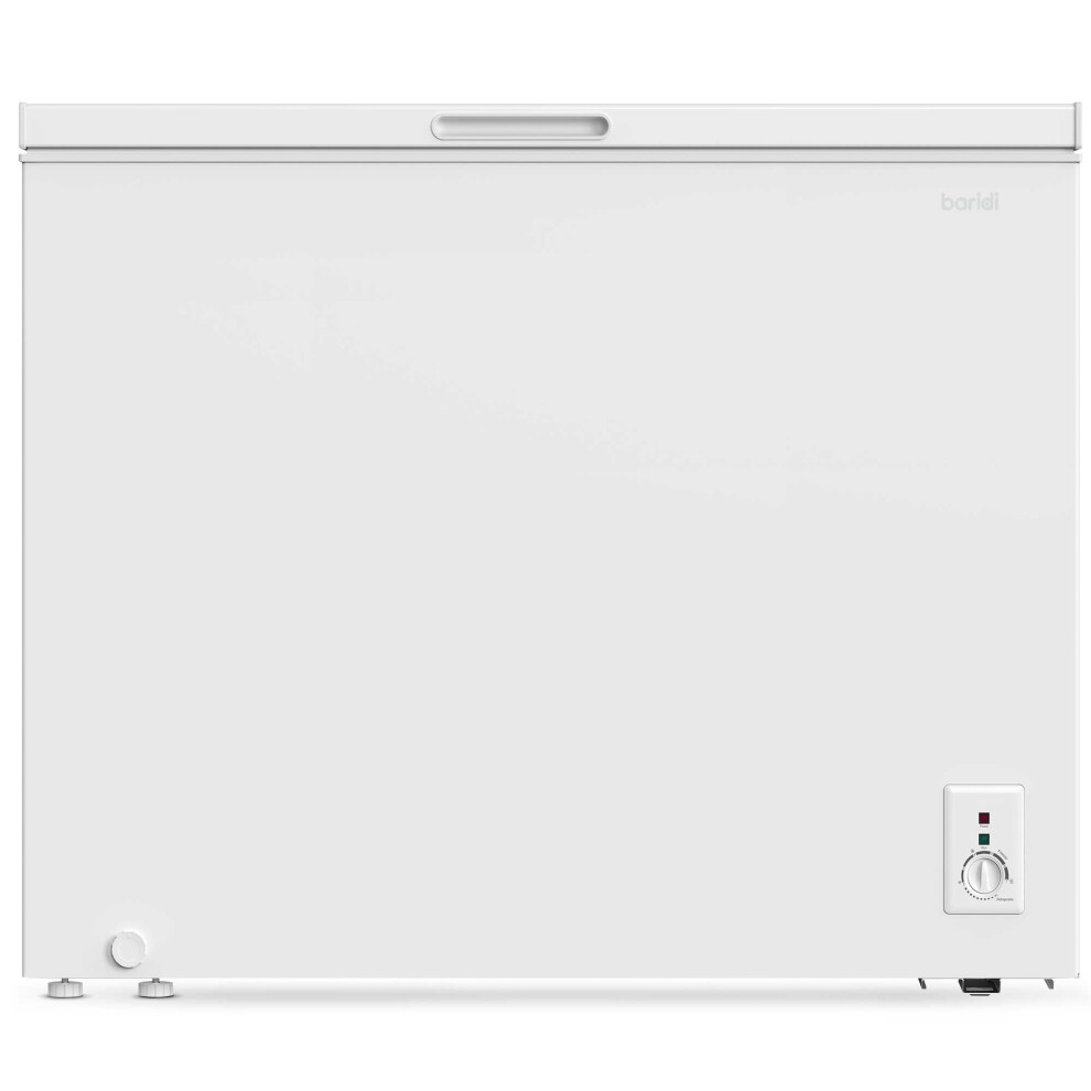Baridi Freestanding Chest Freezer, 199L, Garage and Outbuilding Safe, Adj. Thermostat, White - DH111
