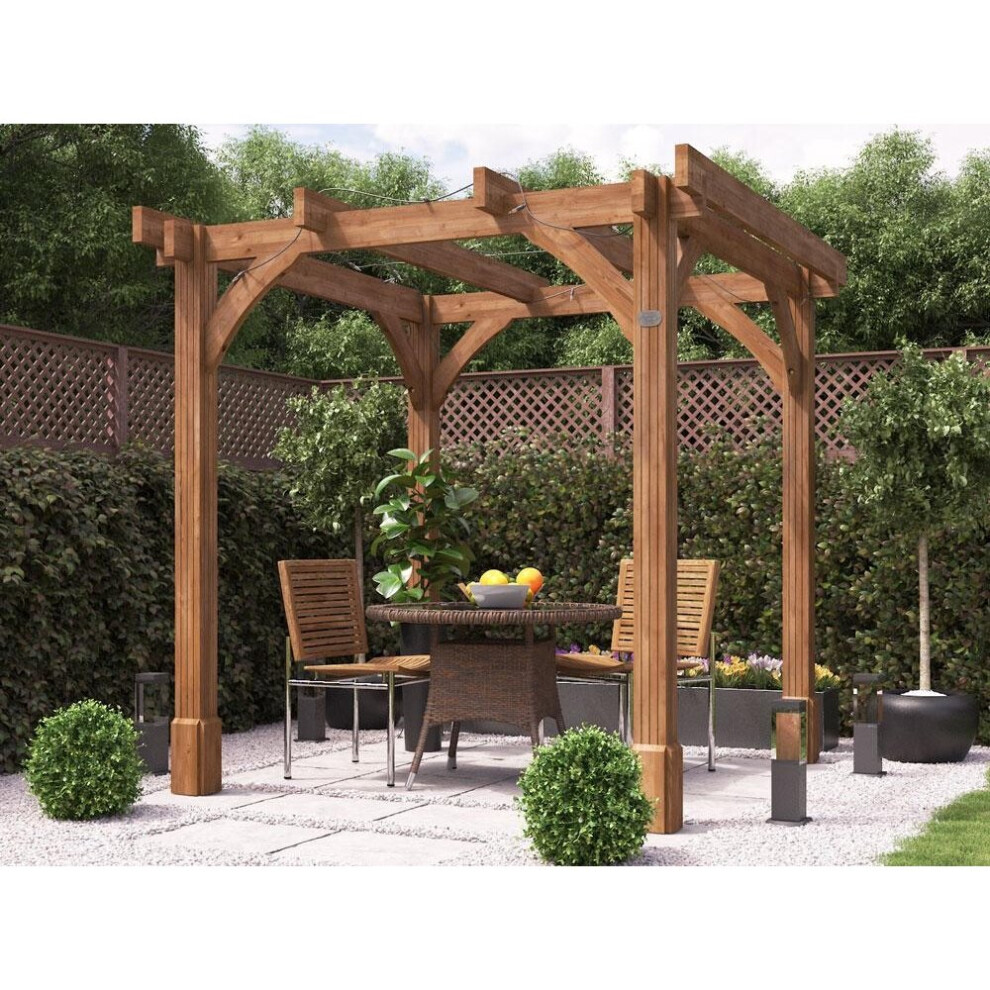 Leviathan Wooden Pergola 2.5m x 2.5m Heavy Duty Garden Structure Kit