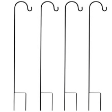 4X Hooks Rust Resistant Garden Stake Outdoor Metal Plant Stand Hanger Pole 120X10X1cm