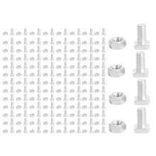100 Packs Greenhouse Nuts and Bolts Square Head Bolts Nuts Greenhouse Repair Kit Parts Replacement Garden Supplies