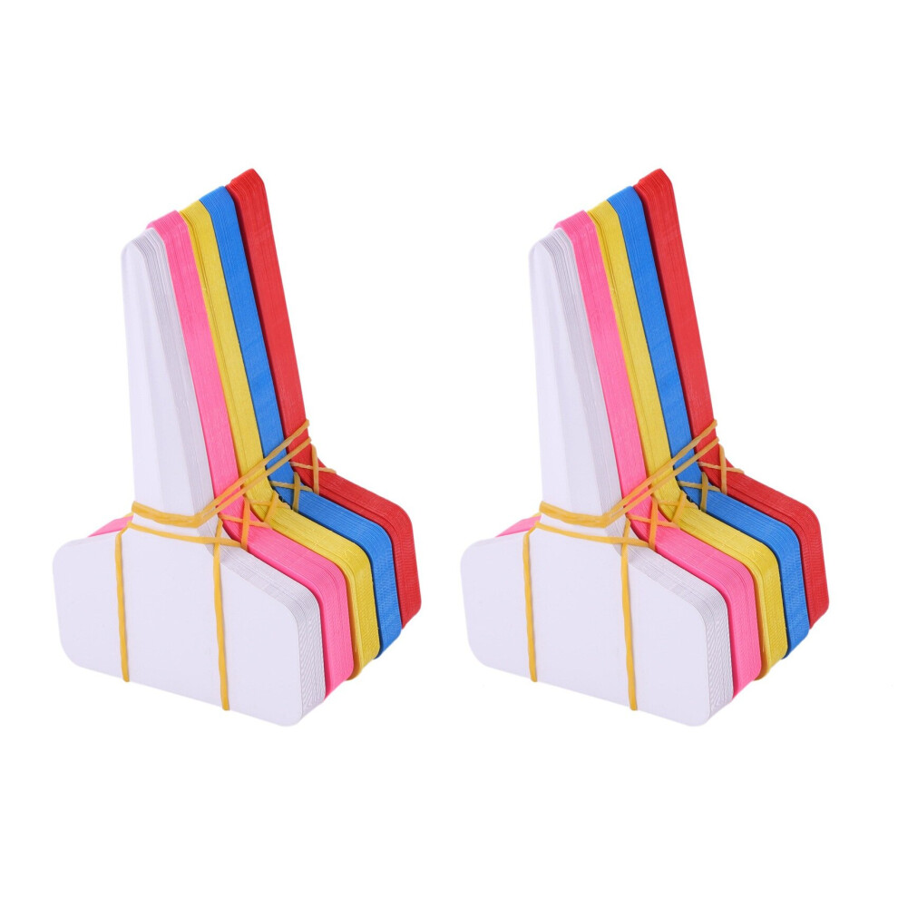200Pcs Plant Labels Multicolor Waterproof Plastic Plant Tags -Type Nursery Garden Labels 6 X10cm 5 Colors-image-OPC-PBH22CR-NEW