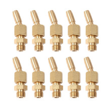 10Pcs 1/8 Inch DN6 Brass Gushing Spray Water Fountain Nozzles Universal Water Curtain Nozzle Landscape Garden Fountain Garden Pond Decoration