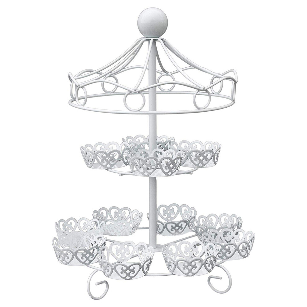 2 Layer-12 Count Cupcake Stand Holder Display Wedding Cake Cup Display Stand