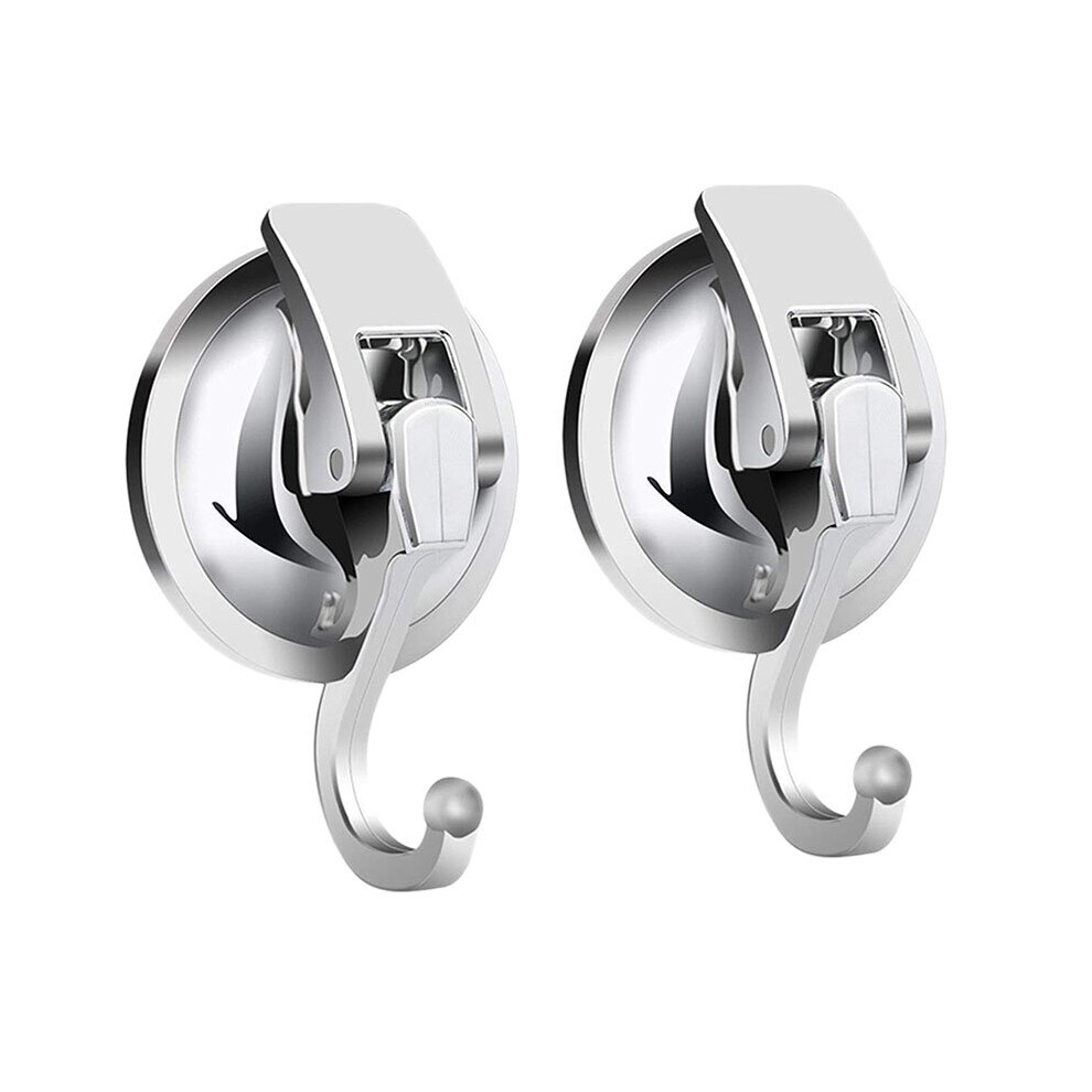 Heavy Duty Vacuum Suction Cup Hooks (2 Pack) For Kitchen Bathroom Restroom Organization