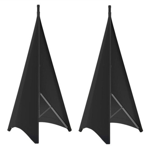Universal Dj Light Speaker Stand Tripod Scrim Cover with Stretchable Polyester Material, 2 Pcs