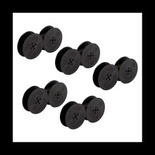 5Pcs Typewriter Ribbon Twin Spool Typewriter Ribbon Twin Spool Replacement Pack for Most Typewriter, Black