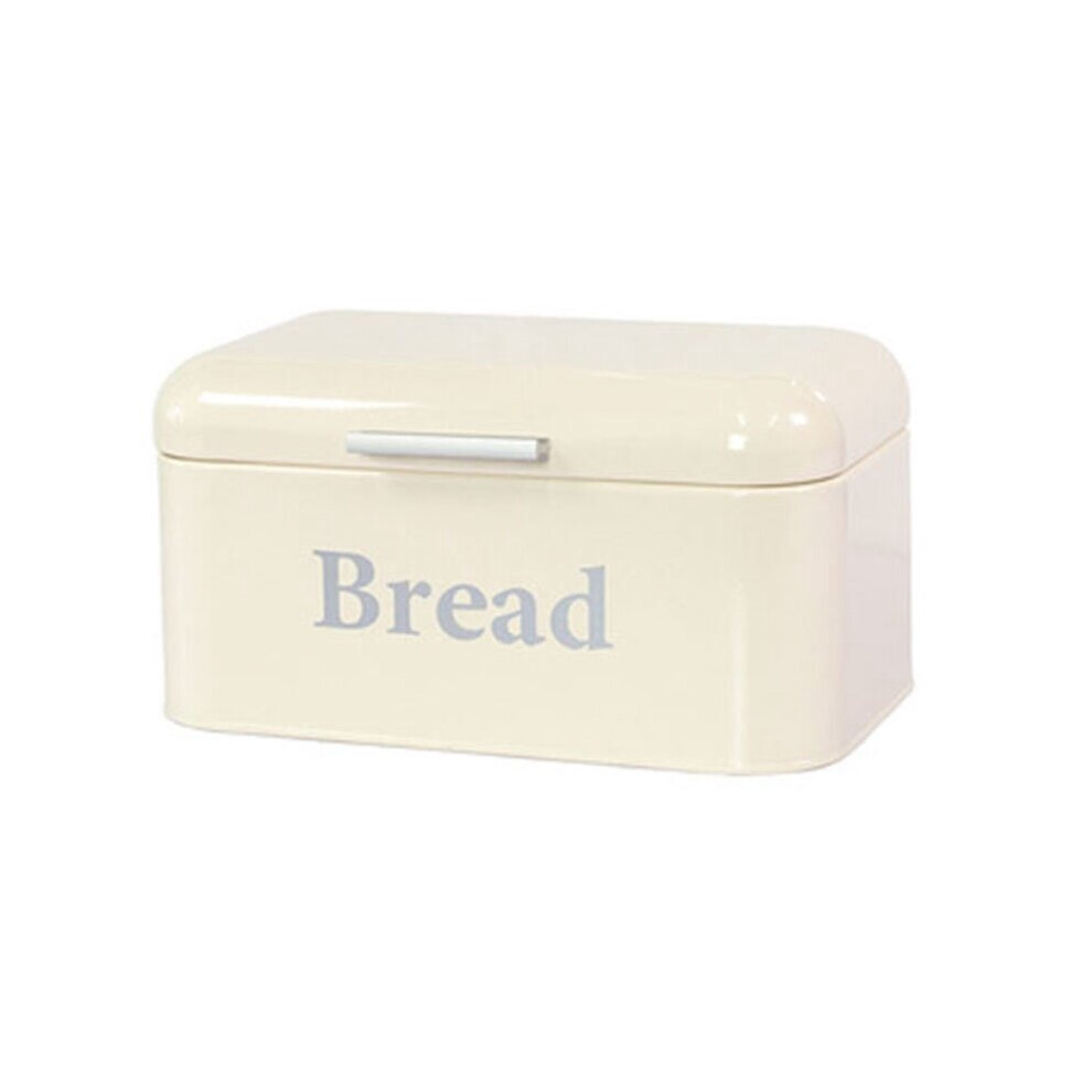 Vintage Bread Box Cupboard Iron Box Desktop Finishing Dust-Proof Storage Box Storage Bin Keeper Food Kitchen Shelf Decor White