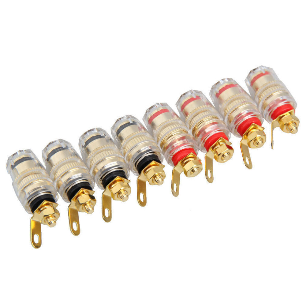 8Pcs 4Mm Amplifier Speaker Terminal Binding Post Banana Plug 4762527076062
