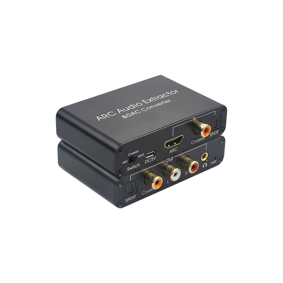 Tlily 192Khz Arc Audio Adapter Audio Extractor Digital To Analog Audio Converter Dac Spdif Coaxial Rca 3.5Mm Output