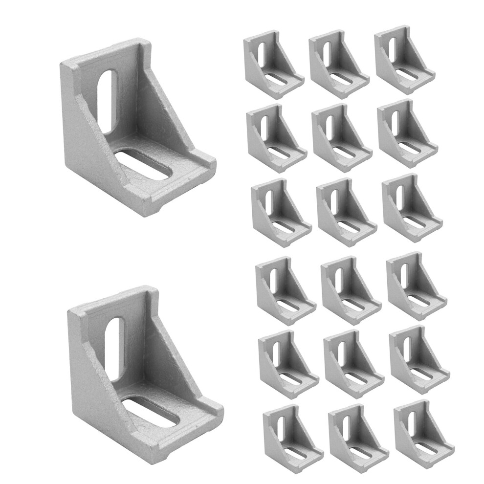 20Pcs 4040 Aluminum Corner Brackets Corner Fitting Angle 40 X 35 Connector Fastener For 4040 Industrial Aluminum 
