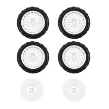 4Pcs Rubber Tire Wheel Tyre for XV01 TA06 TT01 TT01E TT02 TT02B PTG-2 1/10 RC Car Upgrades Parts Accessories,1