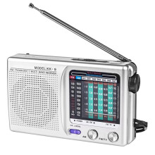 AM/FM/SW Portable Radio Operated for Indoor, Outdoor & Emergency Use Radio with Speaker & Headphone ,Silver
