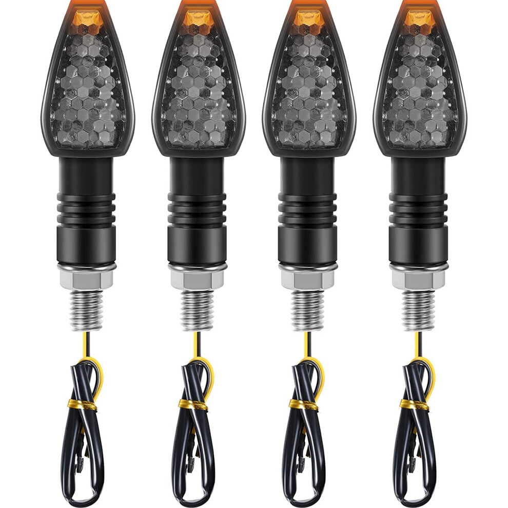 4 Pieces Motorcycle Indicators Turn Signal Lights 14 Led 12V Motorbike Led Indicator Blinker Lamp 4762016995799