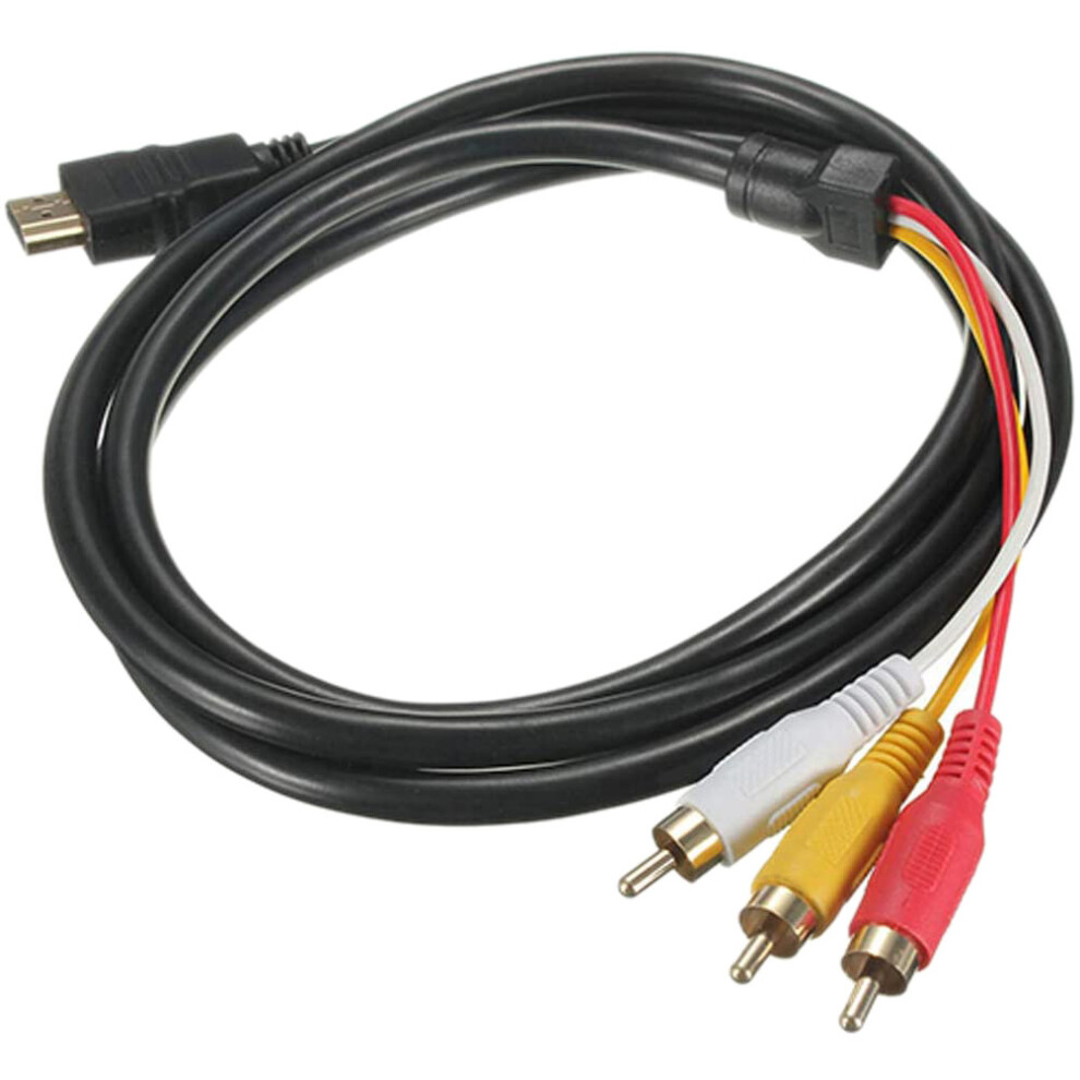 To Rca Cable 1080P Male To 3 Rca S-Video Av Audio Cable Cord Adapter For Tv Hdtv Dvd 4762016988616