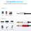 3.5mm to Dual 6.5mm Adapter Audio Cable 3.5 to 6.5 AUX Cord 3.5 Splitter for Guitar Mixer Amplifier Bass 8