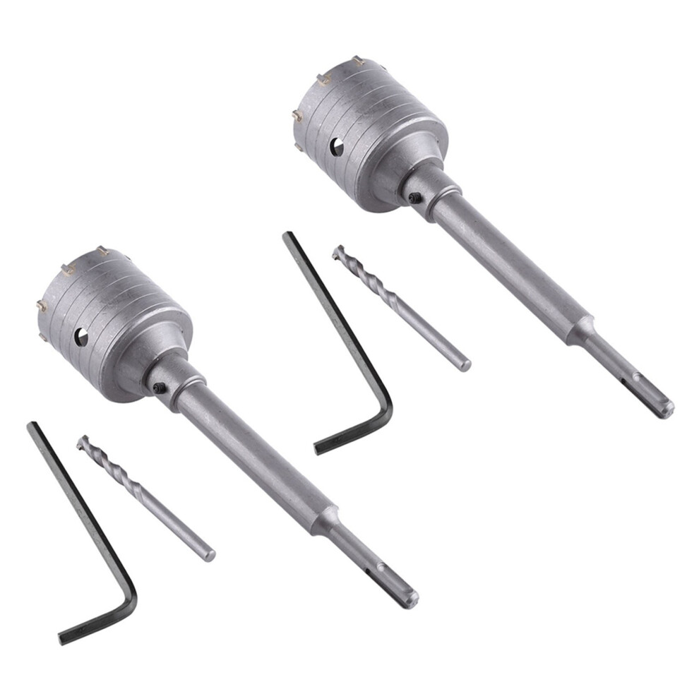 2X Sds Plus Concrete Cement Stone 65Mm Wall Drill Bit 200Mm Rod 4762016914769