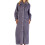 Slenderella (Grey, Small - UK 10/12) Slenderella Ladies Button Up Waffle Fleece Ankle Length Dressing Gown 1
