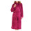 Slenderella (Raspberry, XXL - UK 24/26) Slenderella Womens Shawl Collar Waffle Detail Fleece Dressing Gown 1