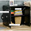 Small Wooden Cupboard Modern Storage Shelf Unit 2 Door Sideboard Black Side Cabinet 2