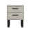 Texas - grey waxed pine industrial style 2 drawer bedside cabinet 4