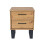 Texas - waxed pine industrial style 2 drawer bedside cabinet 3