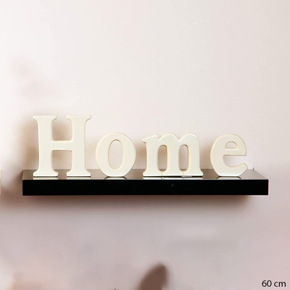 Hudson Gloss Black 60Cm Floating Shelf Kit By Core 5017839019184