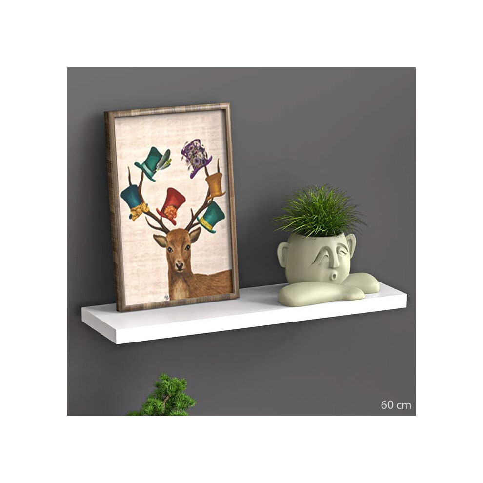 Hudson Gloss White 24Cm Floating Shelf Kit By Core 5017839019306