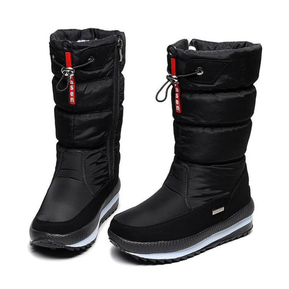 (black, 7) Women Snow Boots