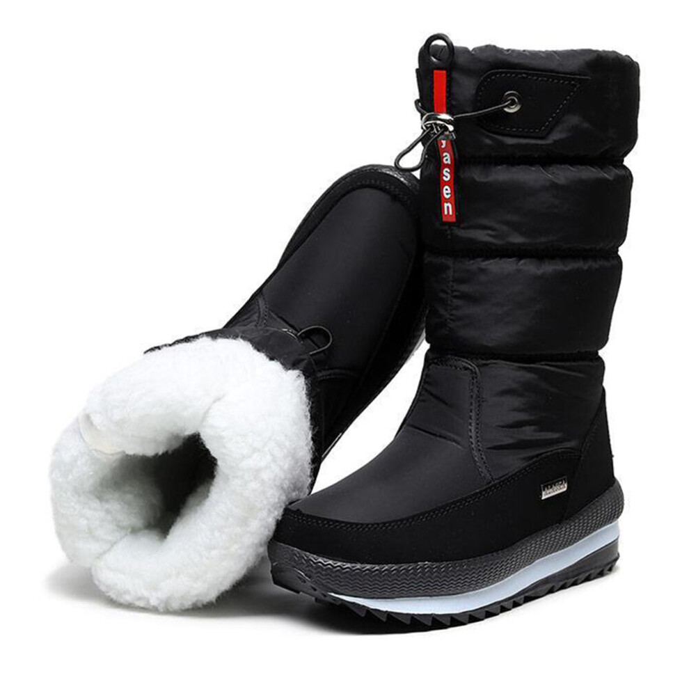 (black, 7.5) Women Snow Boots