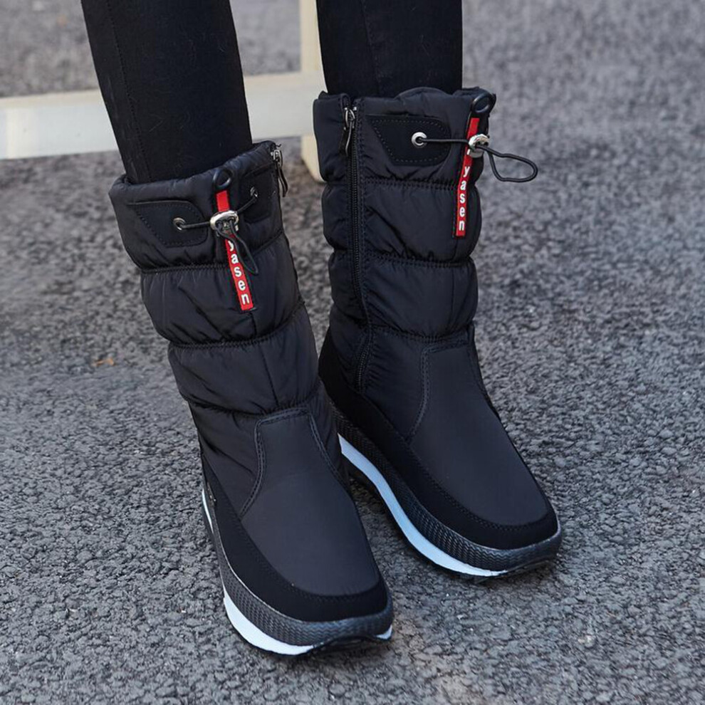 (black, 5.5) Women Snow Boots