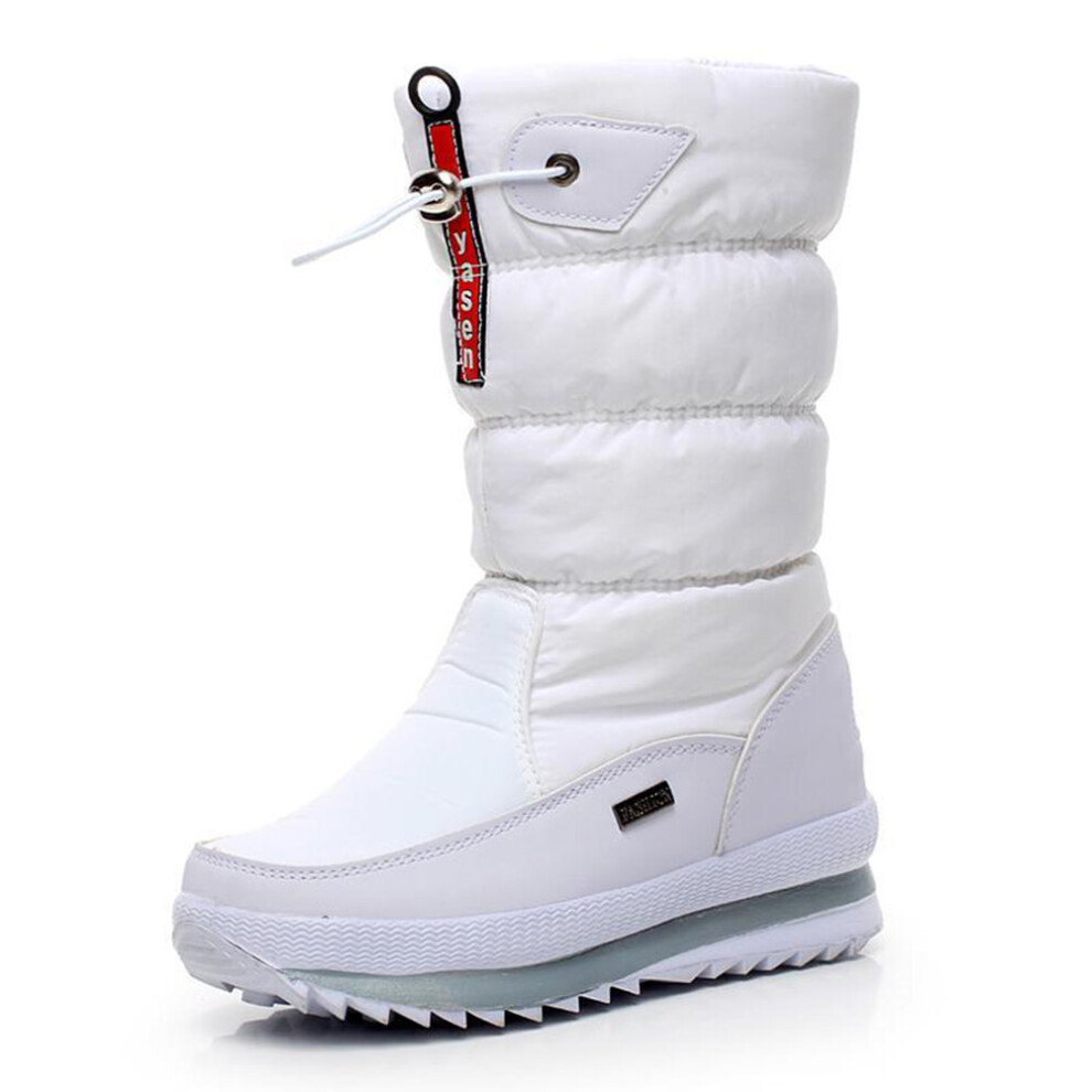 (white, 7.5) Women Snow Boots