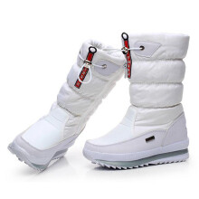 (white, 7) Women Snow Boots