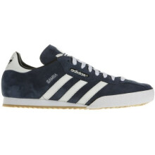 (8.5) adidas Originals Samba Super Suede Trainers - Navy