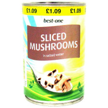 Best-One Sliced Mushrooms in Salted Water 290g (Pack of 12)