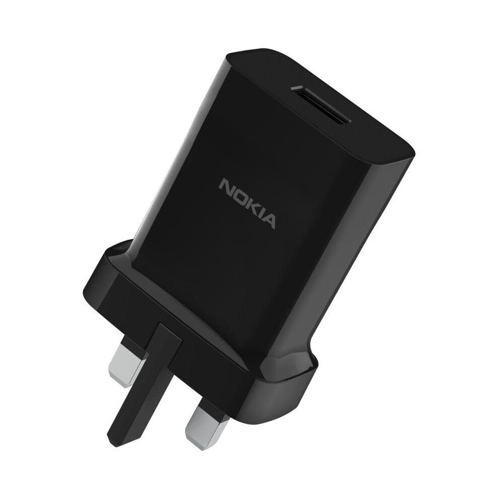 Nokia 18W USB A Wall Charger UK Black - 8P00000141