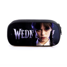 (Black) The Wednesday Pencil Case Large Capacity Kid Student Gift