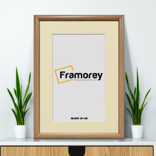 (6x4" Pic (8x6" Frame)) Oak Poster Frame / Picture Frame / Best Photo Frames For Gifts / Personalized Frame With Ivory Mount
