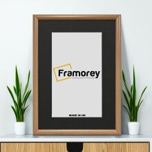 (6x4" Pic (8x6" Frame)) Oak Poster Frame / Picture Frame / Best Photo Frames For Gifts / Personalized Frame With Black Mount