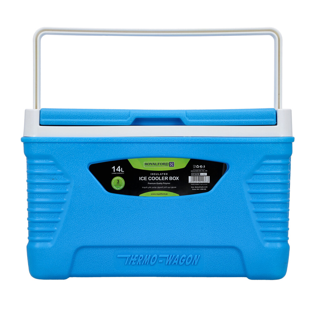 Royalford (Blue, 14 L) Portable Insulated Ice Cooler Box