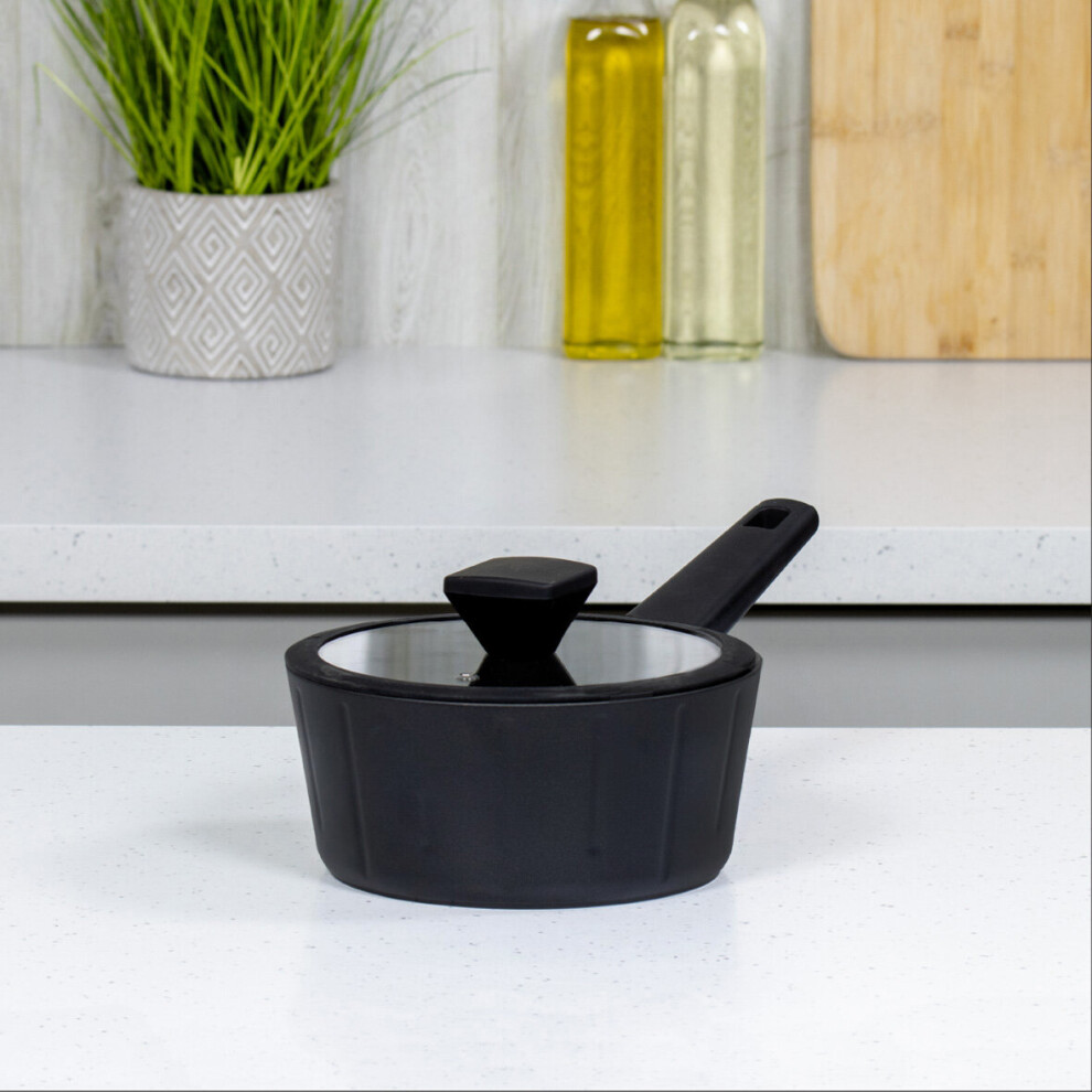 (18cm with Lid) Blackmoor Neuvo Saucepans / Non-Stick Cookware for Gas, Electric, Induction Hobs