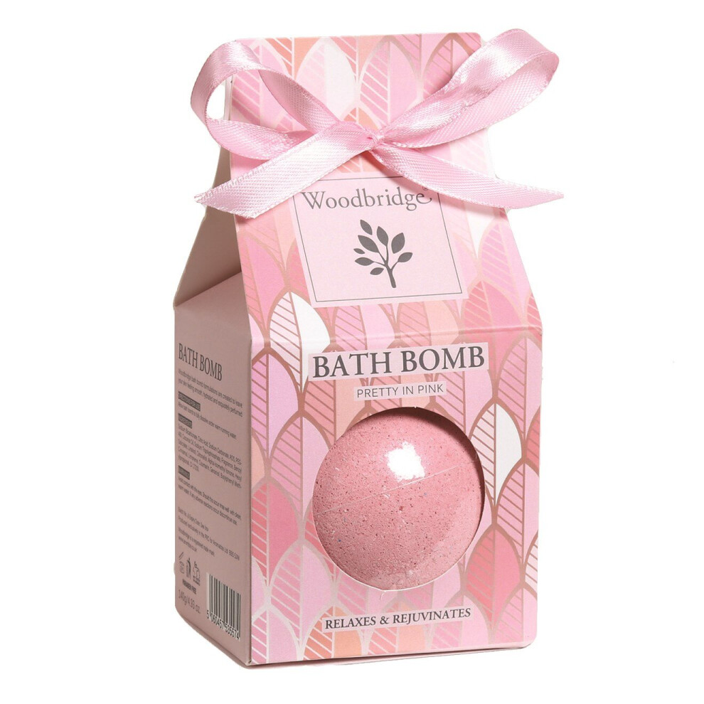 Woodbridge Pink Fragranced Bath Bomb Pretty In Cherry Blossom Scented Gift