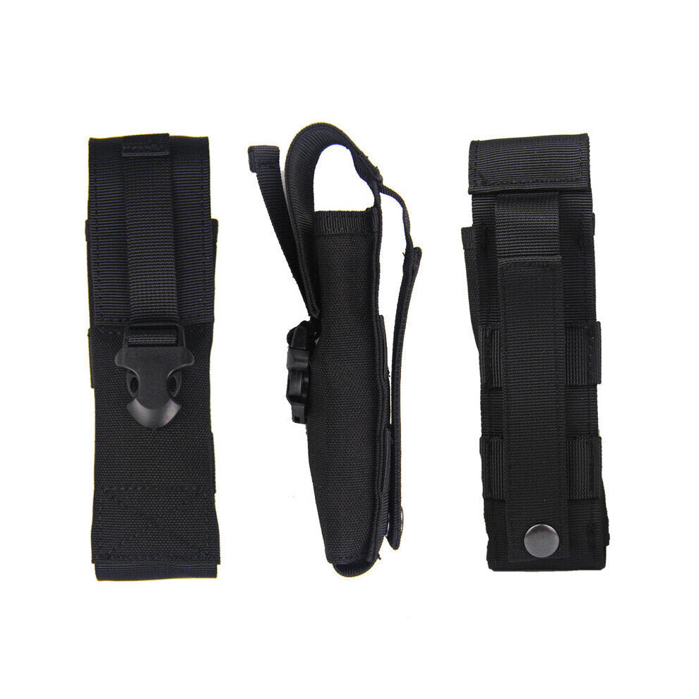 (Black) 1000D Nylon Flashlight Tactical Bag Multi Functional Molle Pouch Camping Hunting Waterproof Toolkit-image-OPC-PBH7K6N-NEW