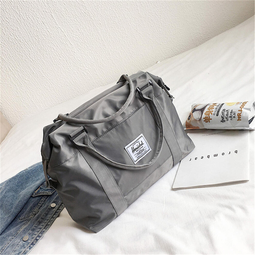 (Gray, S) 20L 30L Outdoor Portable Travel Handbag Waterproof Luggage Sports Gym Bag Carry On Tote