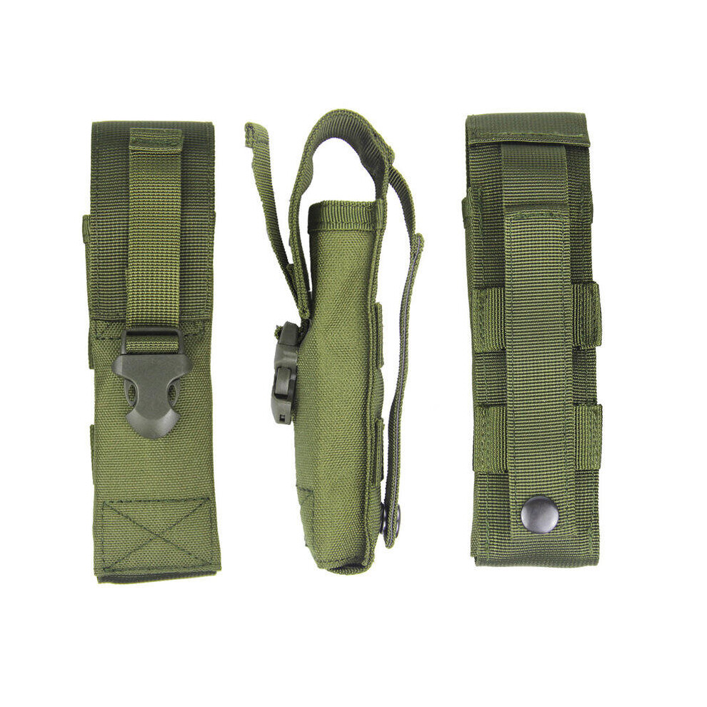 (Army Green) 1000D Nylon Flashlight Tactical Bag Multi Functional Molle Pouch Camping Hunting Waterproof Toolkit