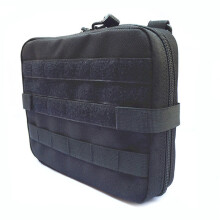 (Black) 1000D Oxford Cloth Outdoor Tactical Bag Military Fan Pack Tactical Waist Bag First Aid Bag