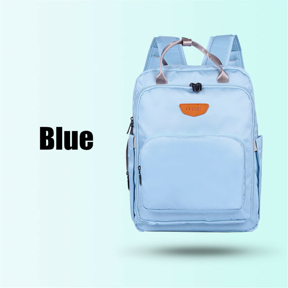 (Blue) 13L Mummy Backpack Waterproof Baby Nappy Diaper Bag Shoulder Handbag Outdoor Travel