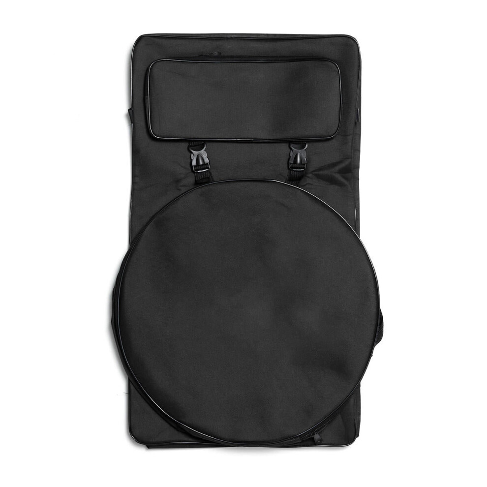 (Black) 1680T Nylon Fishing Bag Outdoor Camping Storage Bag Multifunction Backpack