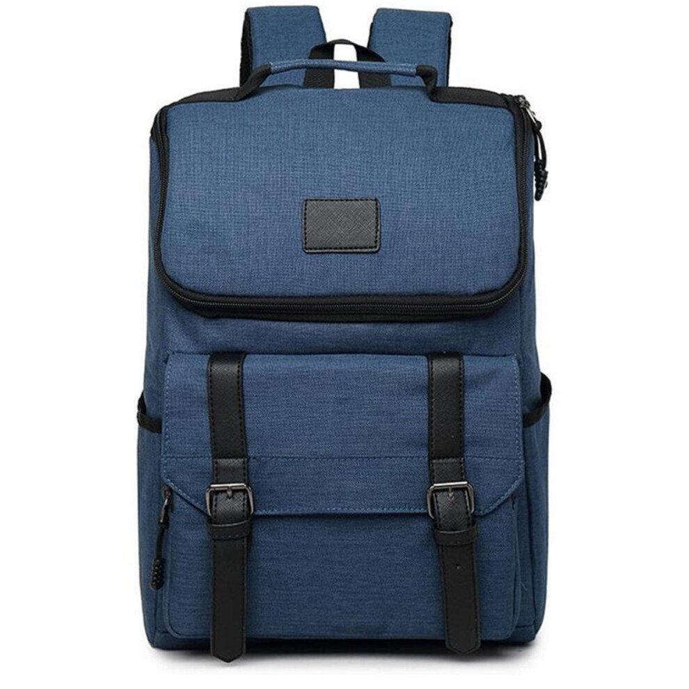 (Blue) 16 Inch Laptop Backpack Oxford  Satchel Rucksack Student School Bag Camping Travel Women Men