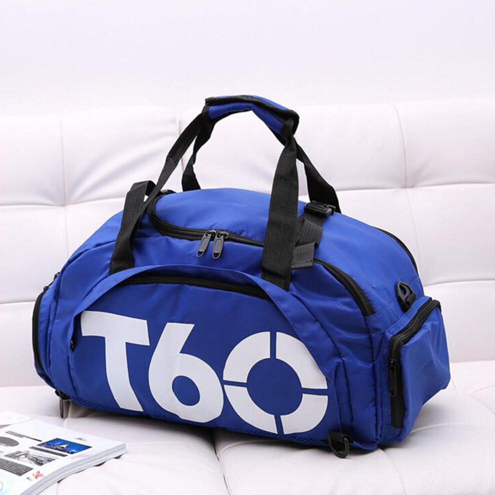 (Blue) 17L Sports Gym Backpack Fitness Outdoor Camping Travel Shoulder Bag Handbag Shoe Bag